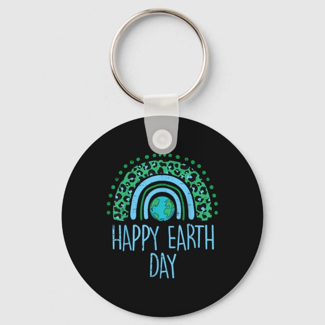 Porte-clés Leopard Rainbow Planet Happy Jour des terres migno (Recto)