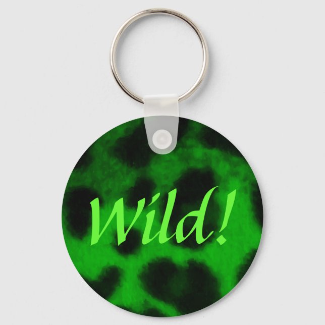 Porte-clés Léopard vert tacheté (Recto)