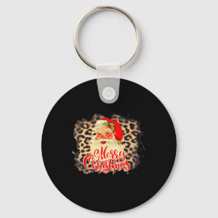 Porte-clés Leopard Vintage Père Noël Joyeux Noël Père Noël