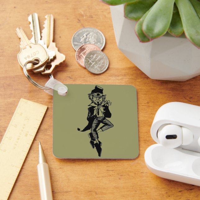 Porte-clés Leprechaun avec Flûte (Bureau)