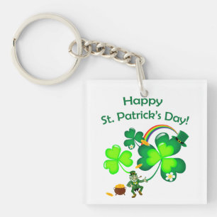 Porte-clés Leprechaun et Shamrock
