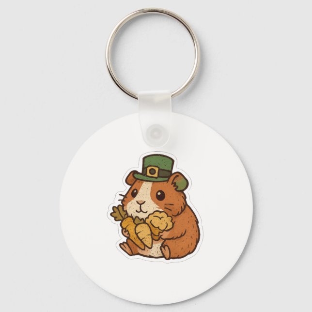 Porte-clés Leprechaun Guinea Pig St.Patrick's Day (Verso)