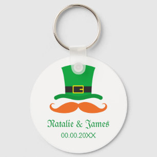 Porte-clés Leprechaun mustache St Patrick's day wedding favor