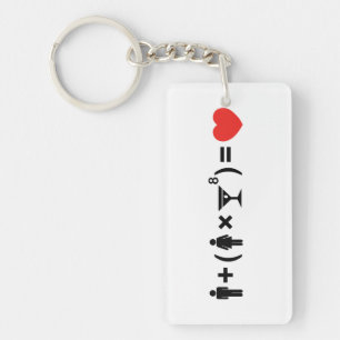 Porte-clés L'équation d'amour pour les femmes