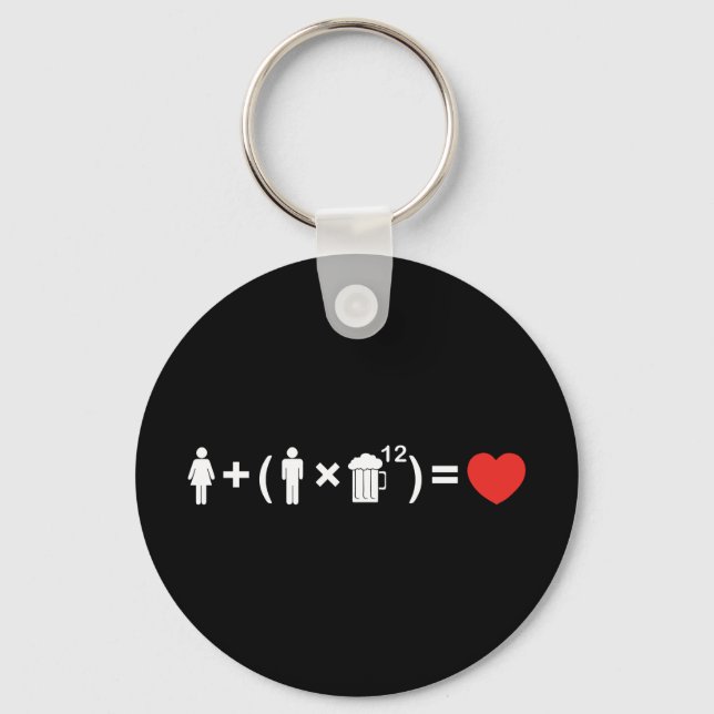 Porte-clés L'équation d'amour pour les hommes (Recto)