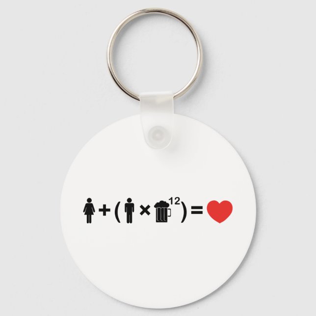 Porte-clés L'équation d'amour pour les hommes (Recto)