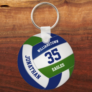 Porte-clés L'équipe de bleu vert colore les enfants volley-ba