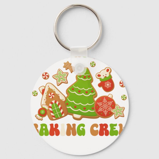 Porte-clés l'équipe de fabrication de biscuits de Noël (Recto)