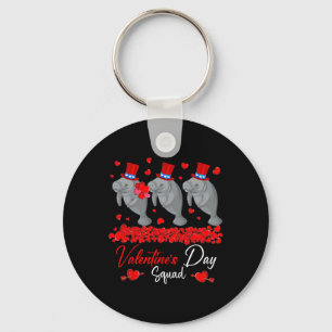Porte-clés L'équipe de la Saint-Valentin Trois doux lamantins
