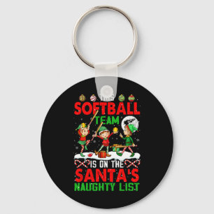 Porte-clés L'équipe de softball est sur la liste de Noël de S