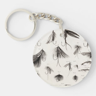 Porte-clés Les 1800s vintages pêchant des attraits de pêche