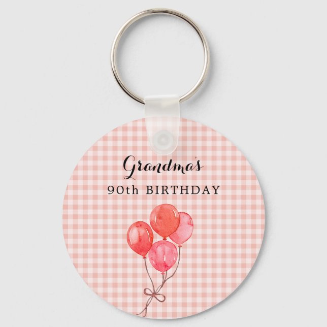 Porte-clés Les 90 ans de grand-mère (Recto)