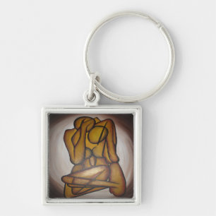 Porte-clés Les Amateurs Abstraits Art Contemporain En Ocre Et