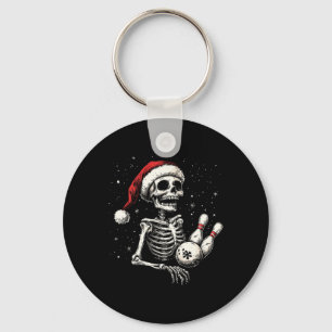 Porte-clés Les amateurs de bowling Funny Père Noël Skeleton C