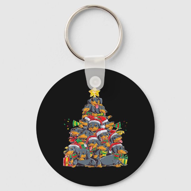 Porte-clés Les amateurs de chiens mignons Joyeux Noël Drôle C (Recto)