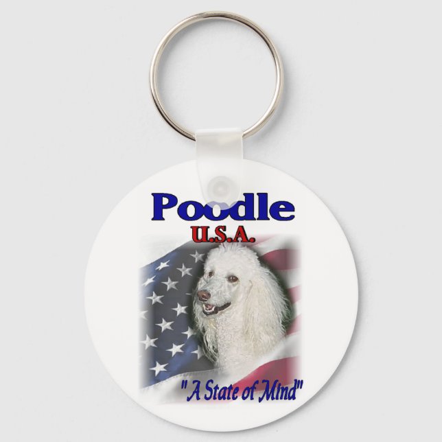 Porte-clés Les Amateurs De Poodles Cadeaux (Recto)