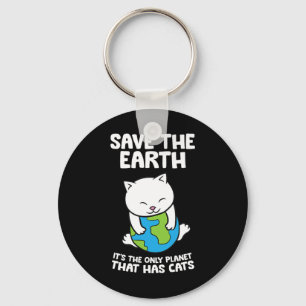 Porte-clés Les Amoureux de les chats sauvent la Terre C'est l