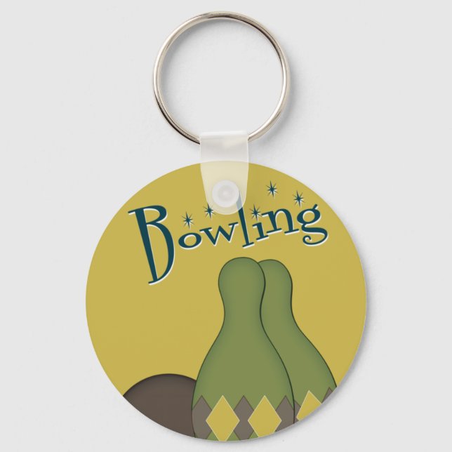 Porte-clés les années 50 Retro Bowling (Recto)