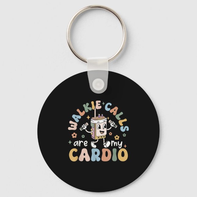 Porte-clés Les Appels de Talkie-Walkie Sont Mon Cardio (Recto)
