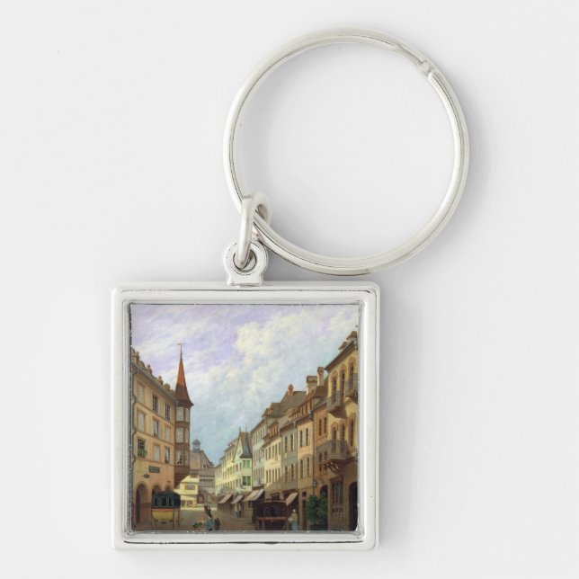 Porte-clés Les arcades, rue grande, Colmar, 1876 (Devant)