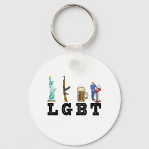 Porte-clés Les armes LGBT de la liberté Bière Trump cadeau po