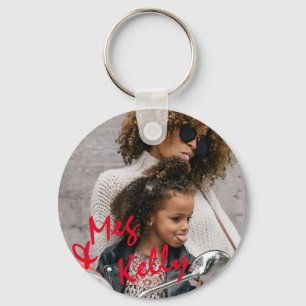 Porte-clés Les aventures de la mère et de la fille avec phot