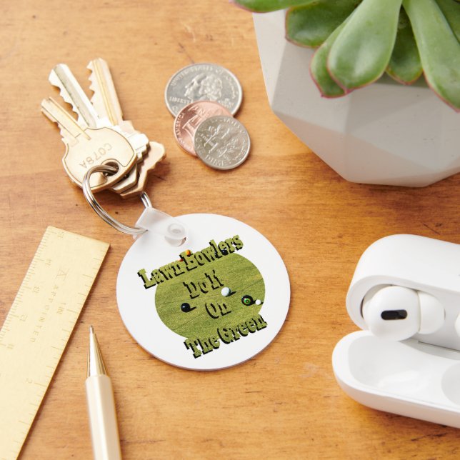 Porte-clés Les Bowlers De Pelouse Le Font Sur Une Bague De Cl (Bureau)