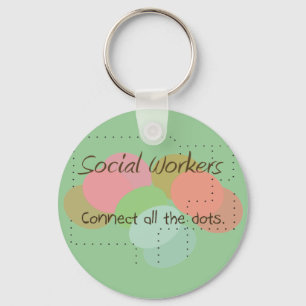 Porte-clés Les cadeaux d'assistant social "relient tous les