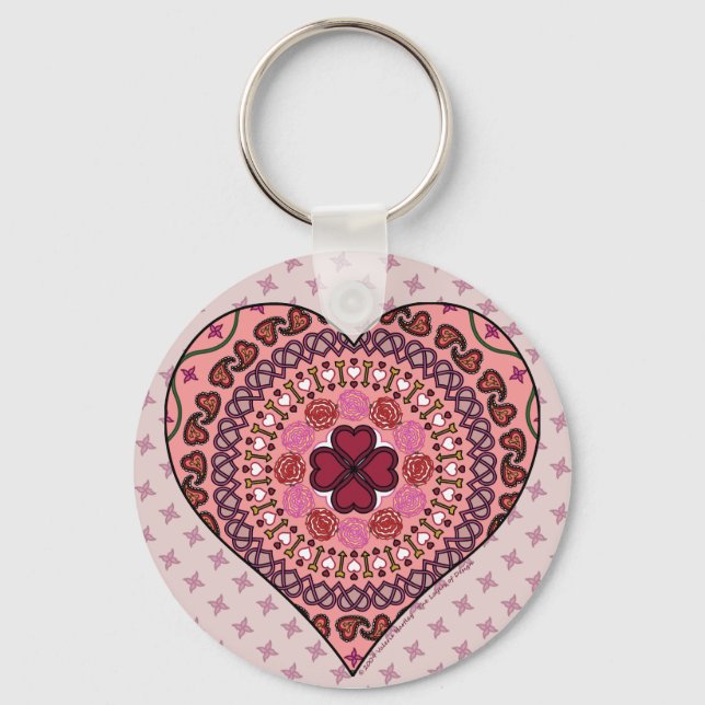 Porte-clés Les calques de la clé du coeur (Recto)
