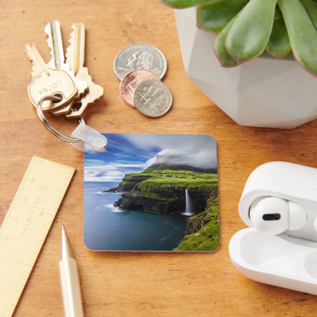 Porte-clés Les cascades | Îles Féroé, Danemark (Bureau)