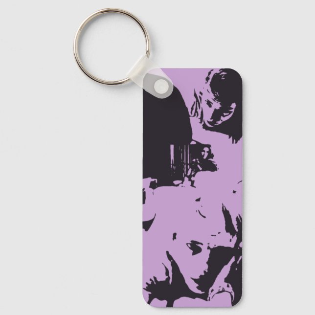 Porte-clés  Les Challengers Art et Tashi B+W (Mid Purple) (Recto)