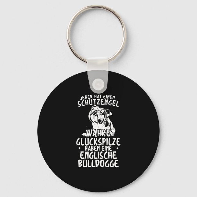 Porte-clés Les champignons ont un bouledogue anglais (Recto)
