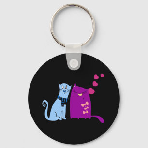 Porte-clés Les chats adorent le design