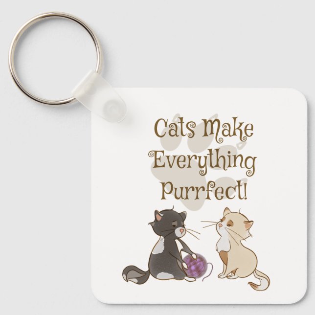 Porte-clés Les chats font tout Porte - clé (Recto)