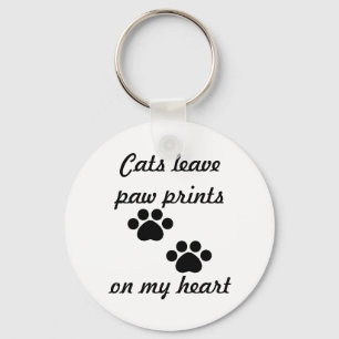 Porte-clés Les chats quittent les Empreintes de pattes