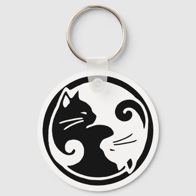 Porte-clés Les chats Yin Yang (Recto)