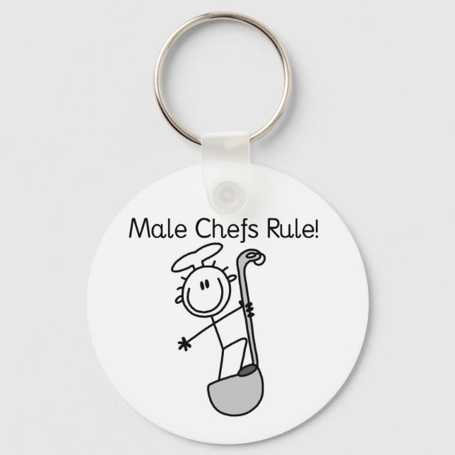 Porte-clés Les chefs masculins règnent (Recto)
