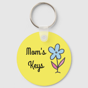 Porte-clés Les clés de maman avec fleurs