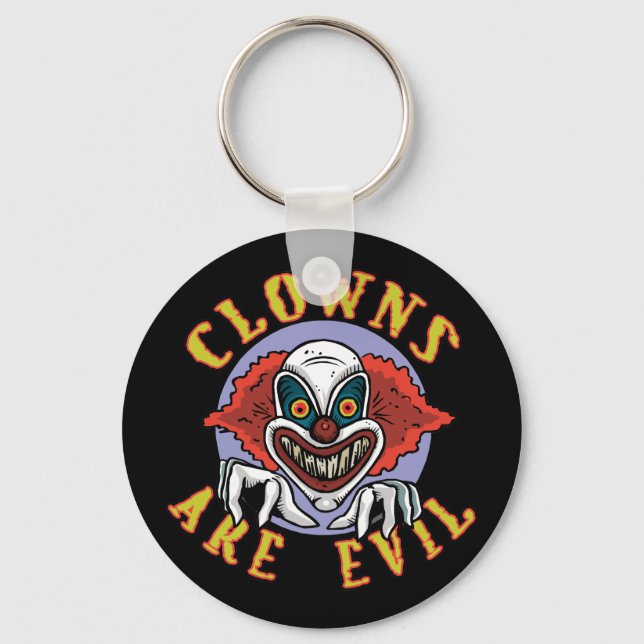 Porte-clés Les clowns sont des Porte - clés malveillants (Recto)