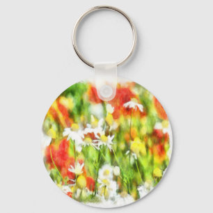 Porte-clés Les Couleurs Du Printemps Par Une Aquarelle Soleil