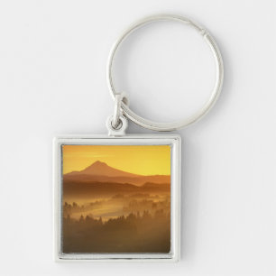 Porte-clés Les couleurs orange du lever du soleil colorent le