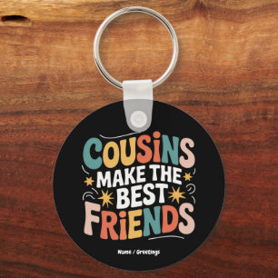 Porte-clés Les cousins font les meilleurs amis Frères et Soeu