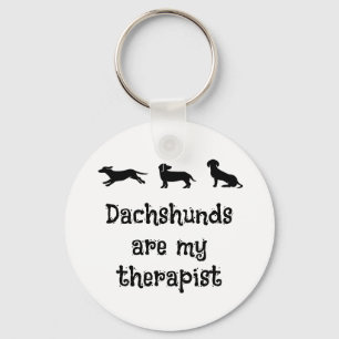 Porte-clés Les Dachshunds sont mon thérapeute Cute Dachshund