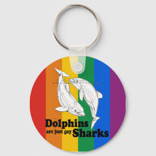 Porte-clés Les dauphins sont des requins gays