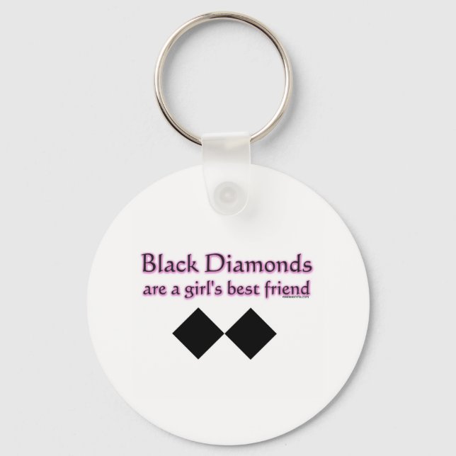 Porte-clés Les diamants noirs sont les meilleures filles (Recto)