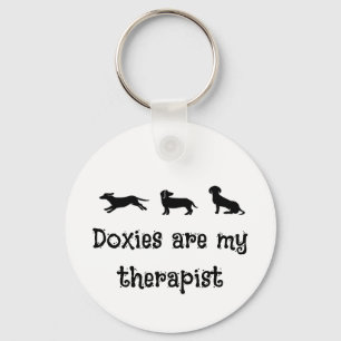 Porte-clés Les Doxies sont mon thérapeute mignon Dachshund