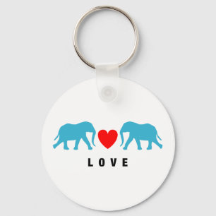 Porte-clés Les éléphants en amour
