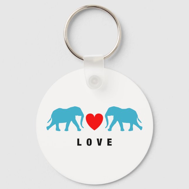 Porte-clés Les éléphants en amour (Recto)