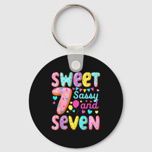 Porte-clés Les enfants 7e anniversaire doux Sy et sept ans Bi