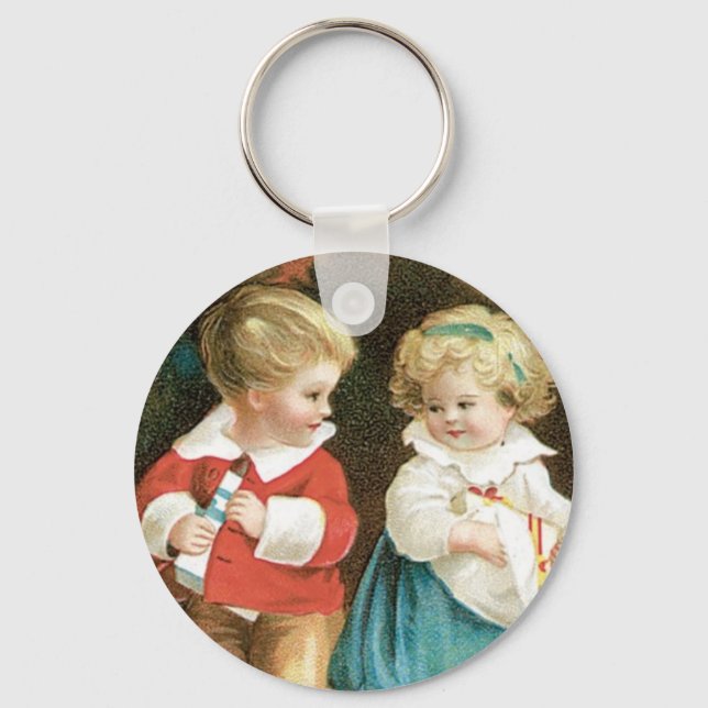 Porte-clés Les enfants à la fête de Noël (Recto)